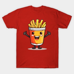 kawaii french fries T-Shirt cute potatofood funny T-Shirt